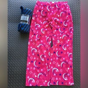 Stars & Moon Pajama Bottoms & New Fleece Throw